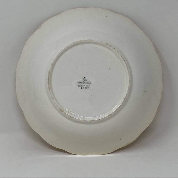 Vintage Homer Laughlin Round Serving Dish Bowl Orange Trim Iridescent White - Picture 8 of 13